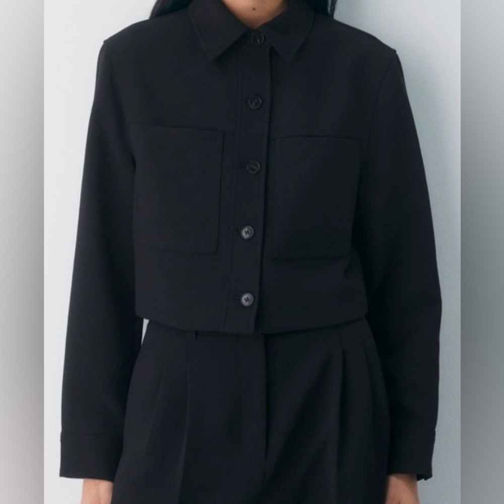 Aritzia Black Little Cropped Jacket